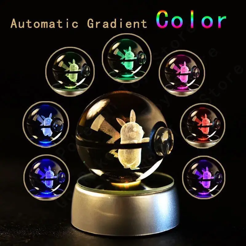 Pokemon 3D Crystal Ball Figure Toys Pokeball Gengar Gyarados Mimikyu Snorlax Rayquaza Sprigatito Model With Led Light Base Dolls
Pokemon 3D Crystal Ball Figure Toys Pokeball Gengar Gyarados Mimikyu Snorlax Rayquaza Sprigatito Model With Led Light Base Dolls