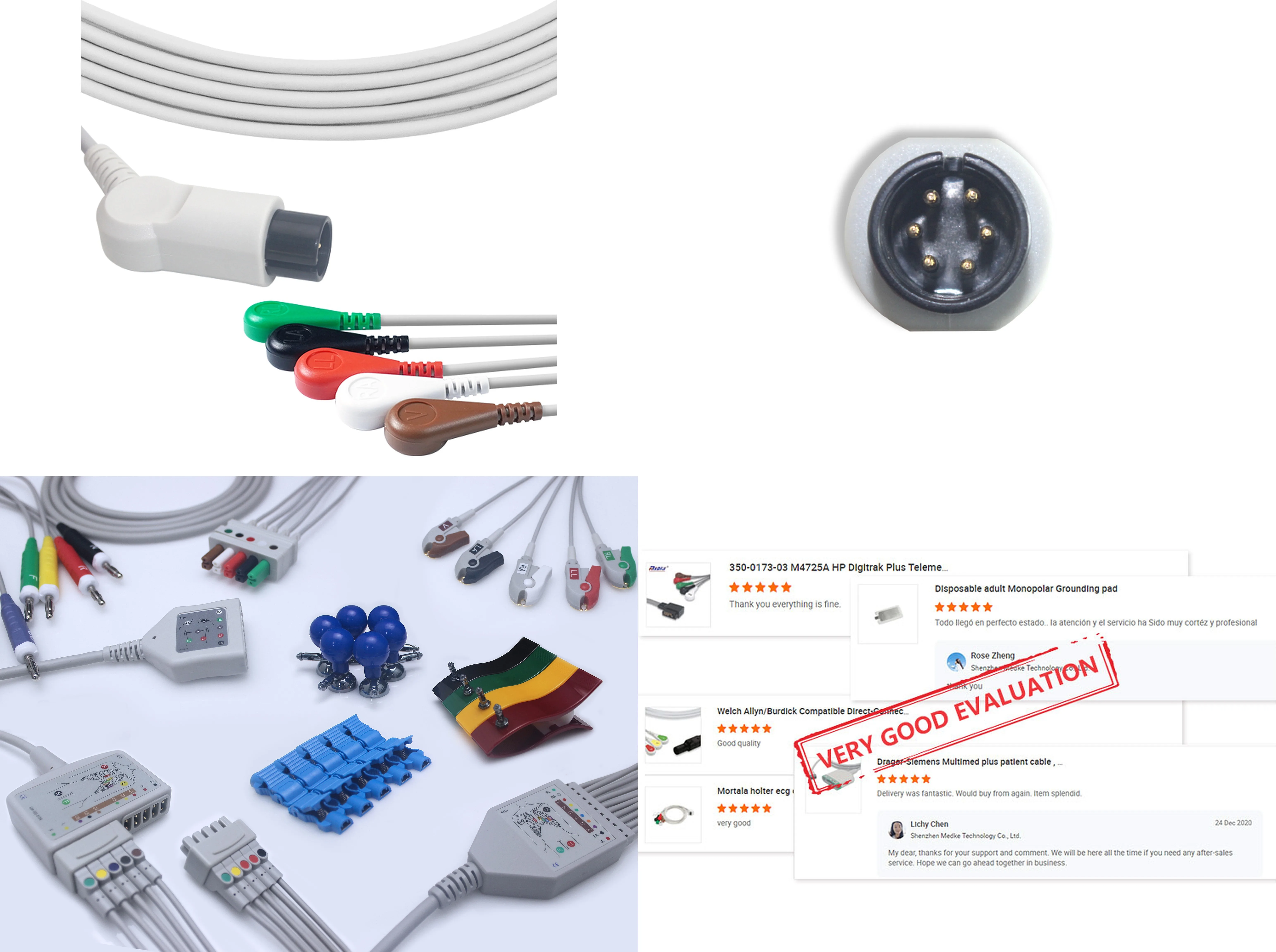 Medical Cable AAMI Universal 6-Pin ECG Cable AHA Snap 5-Lead ECG Monitors Cable
Medical Cable AAMI Universal 6-Pin ECG Cable AHA Snap 5-Lead ECG Monitors Cable