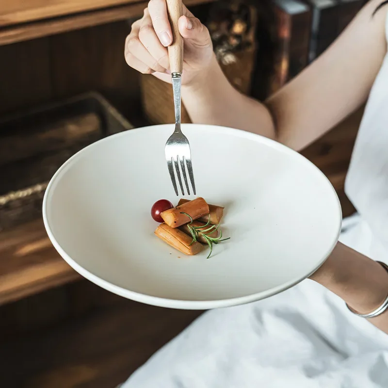 Solid Color Practical Ceramic High-end Disc, Household Tableware Vegetable Western Food Steak Plate, Pasta Plate.
Solid Color Practical Ceramic High-end Disc, Household Tableware Vegetable Western Food Steak Plate, Pasta Plate.