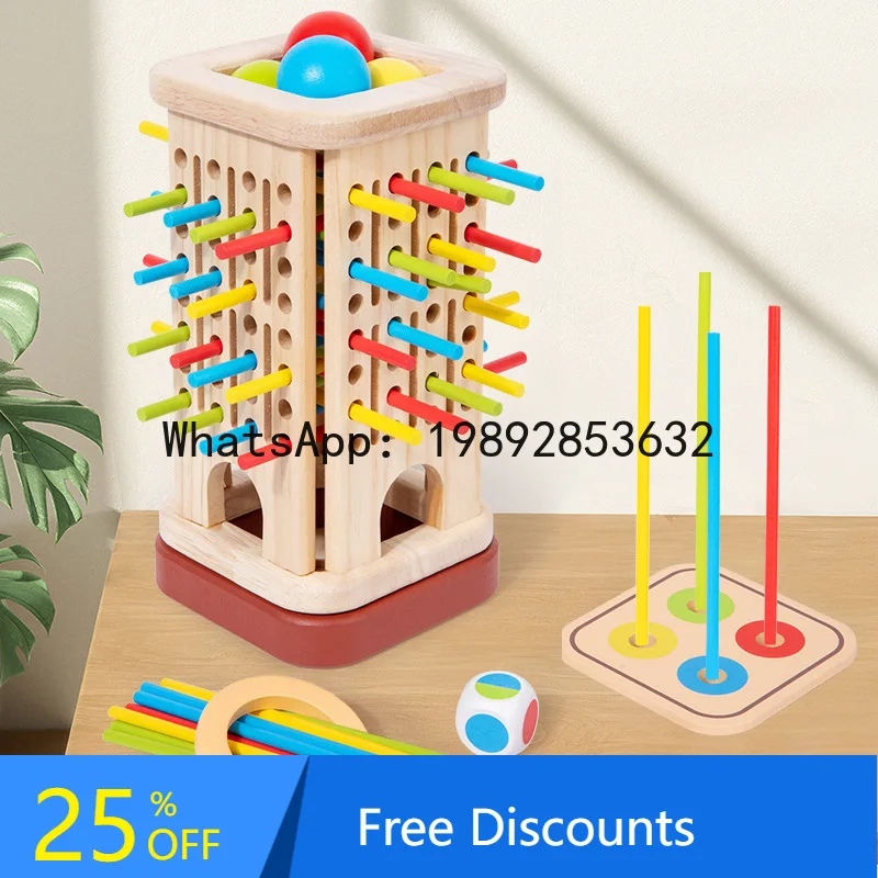 Деревянная игра для раннего образования 3-в-1, познавательная обучающая интерактивная настольная игра для родителей и детей, игрушка для баланса фокусировки
Деревянная игра для раннего образования 3-в-1, познавательная обучающая интерактивная настольная игра для родителей и детей, игрушка для баланса фокусировки
