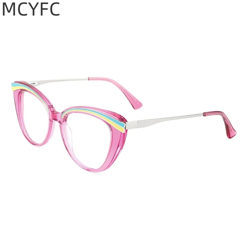MCYFC Retro Acetate+Metal Material Eyeglasses Frames for Women and Men Black Purple Cat Eye Myopia Prescription Glasses Frame
MCYFC Retro Acetate+Metal Material Eyeglasses Frames for Women and Men Black Purple Cat Eye Myopia Prescription Glasses Frame
