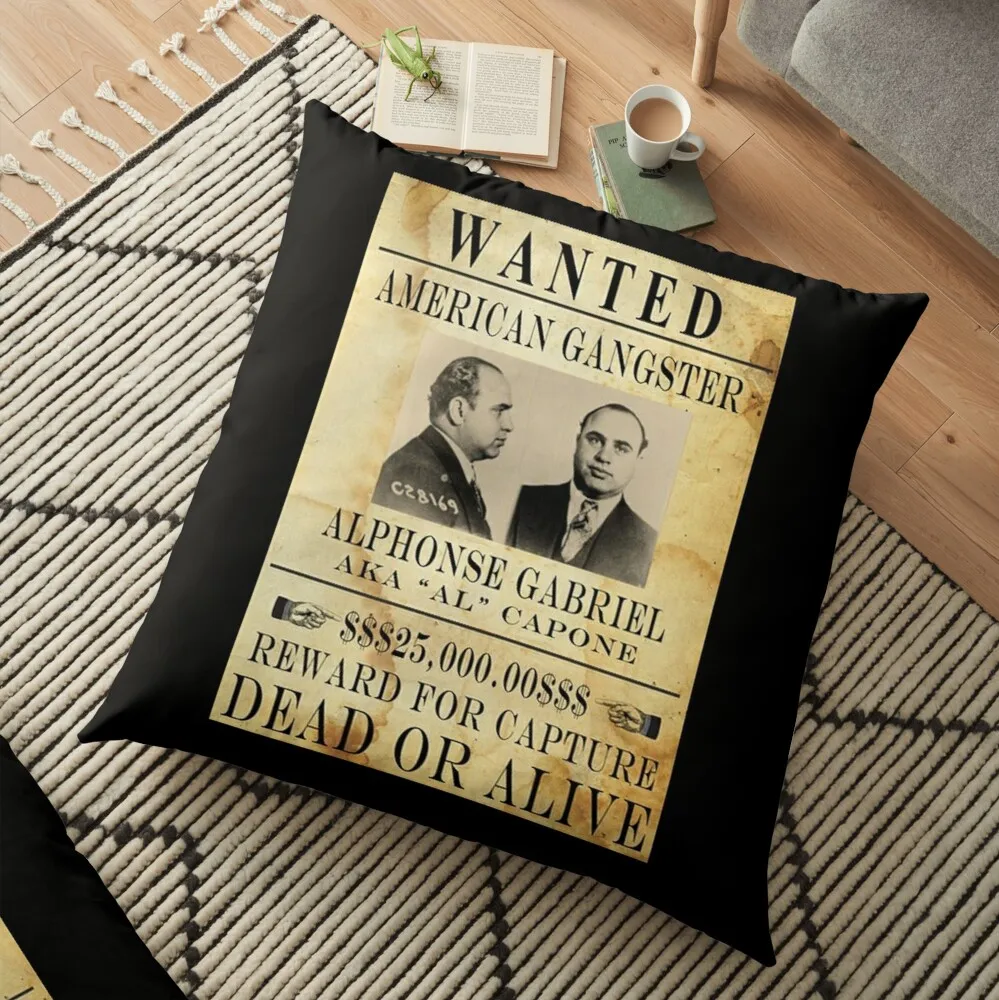 AL CAPONE : Vintage Gangster Wanted Poster Floor Pillow Luxury Pillow Cover Sofas Covers
AL CAPONE : Vintage Gangster Wanted Poster Floor Pillow Luxury Pillow Cover Sofas Covers