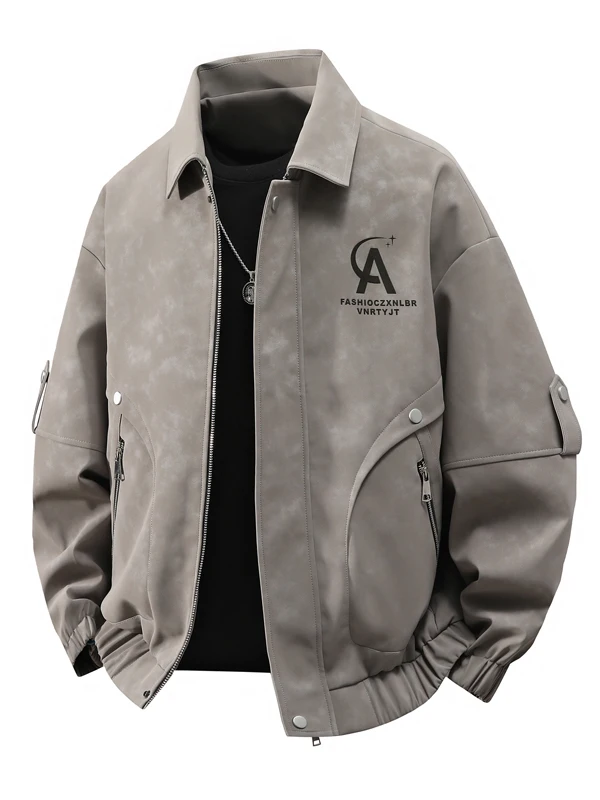 Мужская кожаная куртка Sli Casual: осенне-зимняя, с отложным воротником, универсальная, модная, трендовая, брендовая, повседневная верхняя одежда
Мужская кожаная куртка Sli Casual: осенне-зимняя, с отложным воротником, универсальная, модная, трендовая, брендовая, повседневная верхняя одежда