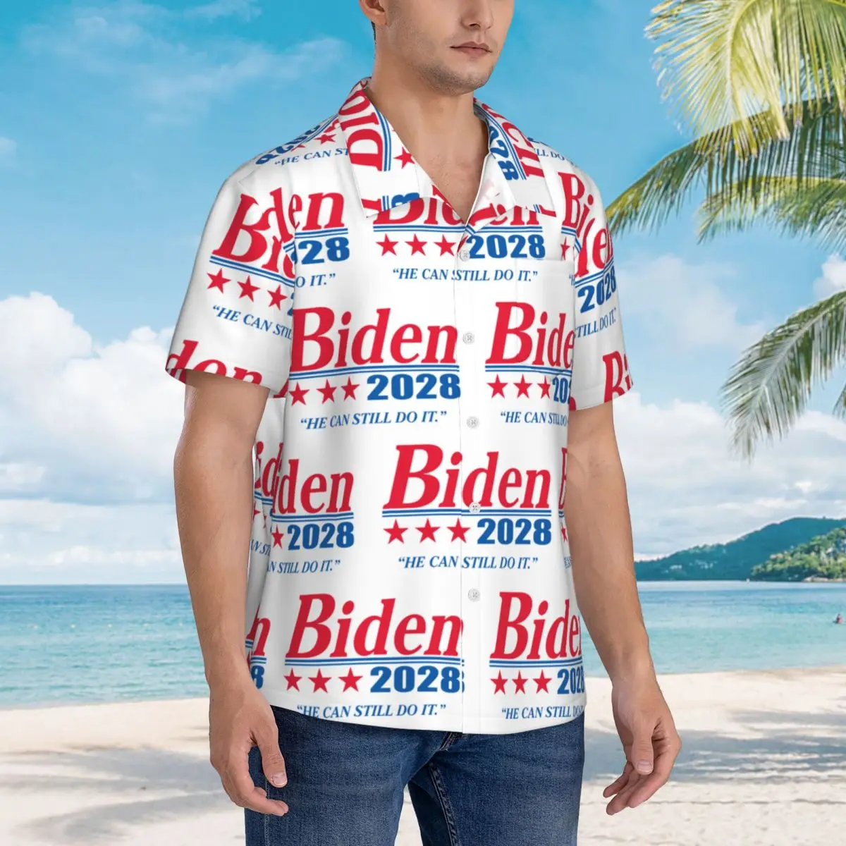 Biden 2028 Hawaiian Shirts Funny Men Short Sleeve Shirt for Summer Beach Men's Lapel Tops
Biden 2028 Hawaiian Shirts Funny Men Short Sleeve Shirt for Summer Beach Men's Lapel Tops