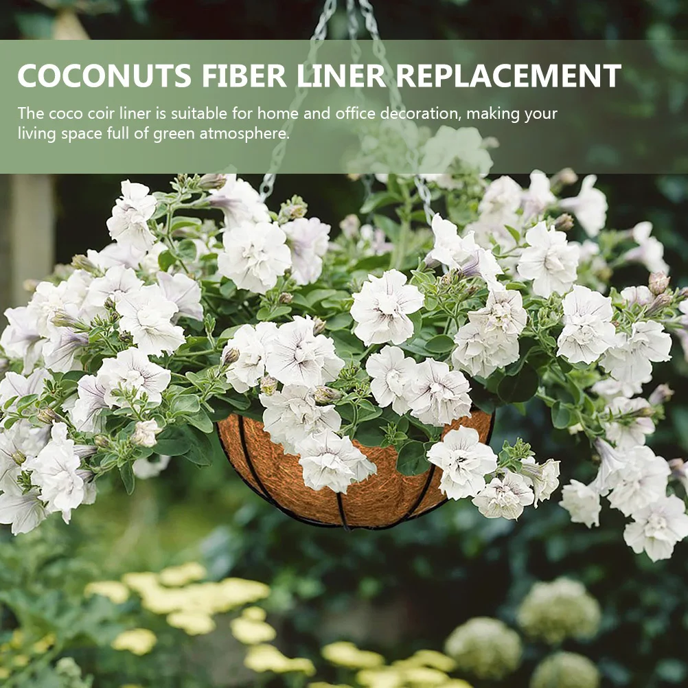 Подвесная подкладка для корзины из волокна кокосов, 16-дюймовая круглая дышащая подкладка для корзины из волокна с кокосом, сменная подкладка для корзины с растениями для дома и улицы
Подвесная подкладка для корзины из волокна кокосов, 16-дюймовая круглая дышащая подкладка для корзины из волокна с кокосом, сменная подкладка для корзины с растениями для дома и улицы