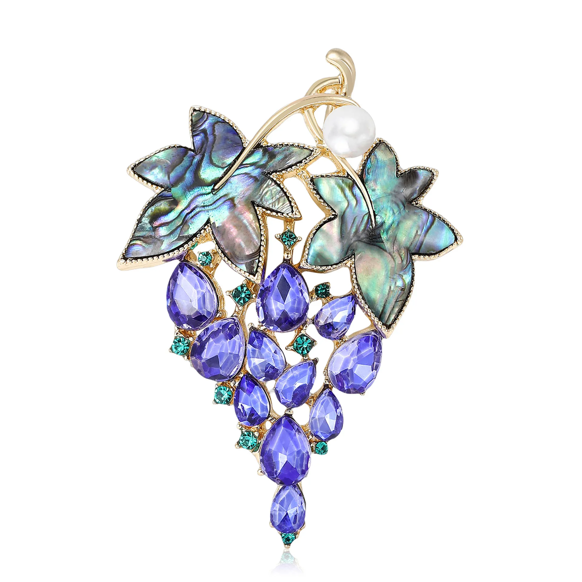 Fashionable And Shiny Rhinestone Abalone Shell Grape Brooch, Charming For Women And Men, Event Party Gifts, Jewelry Accessories 
Fashionable And Shiny Rhinestone Abalone Shell Grape Brooch, Charming For Women And Men, Event Party Gifts, Jewelry Accessories