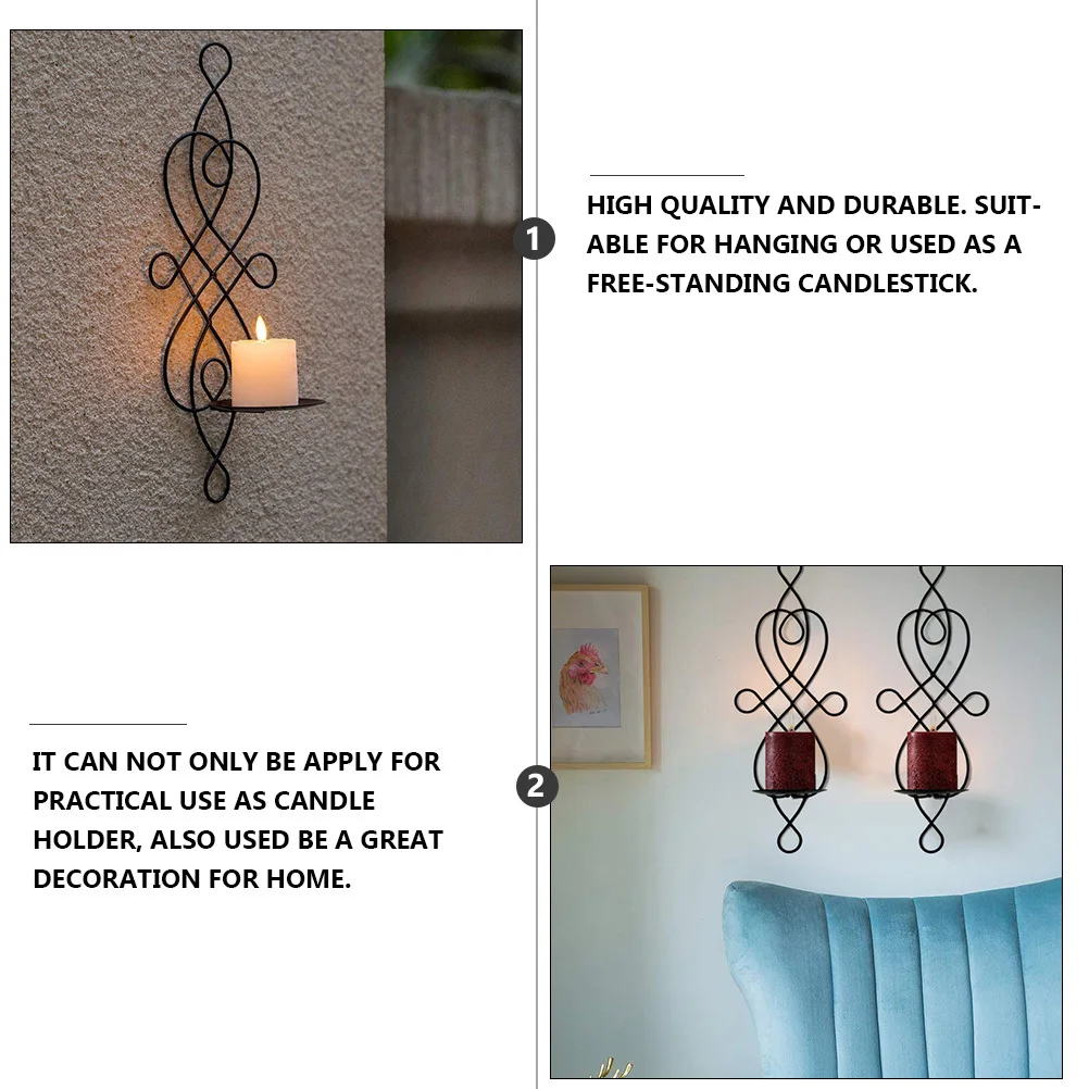 2Pcs Wall Hanging Iron Candlestick Metal Holder Modern Decorative Rack for Home Wedding Party Candlestick
2Pcs Wall Hanging Iron Candlestick Metal Holder Modern Decorative Rack for Home Wedding Party Candlestick