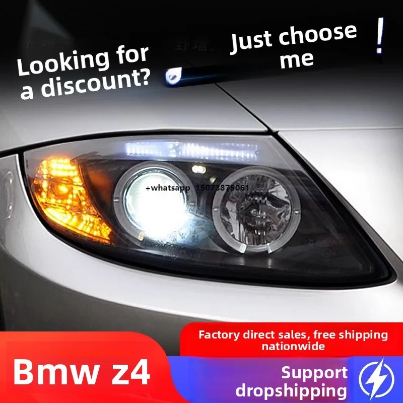 Modified LED Angel Eyes Headlight Assembly for Old Z4 E85/E86 Xenon Headlight Retrofit Plug & Play
Modified LED Angel Eyes Headlight Assembly for Old Z4 E85/E86 Xenon Headlight Retrofit Plug & Play