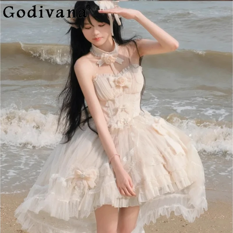 Elegant New Elegant Slash Neck Strapless Lolita Lace Cake Dress Sweet Ruffles High Waist A-line Age-reducing Princess Dresses
Elegant New Elegant Slash Neck Strapless Lolita Lace Cake Dress Sweet Ruffles High Waist A-line Age-reducing Princess Dresses