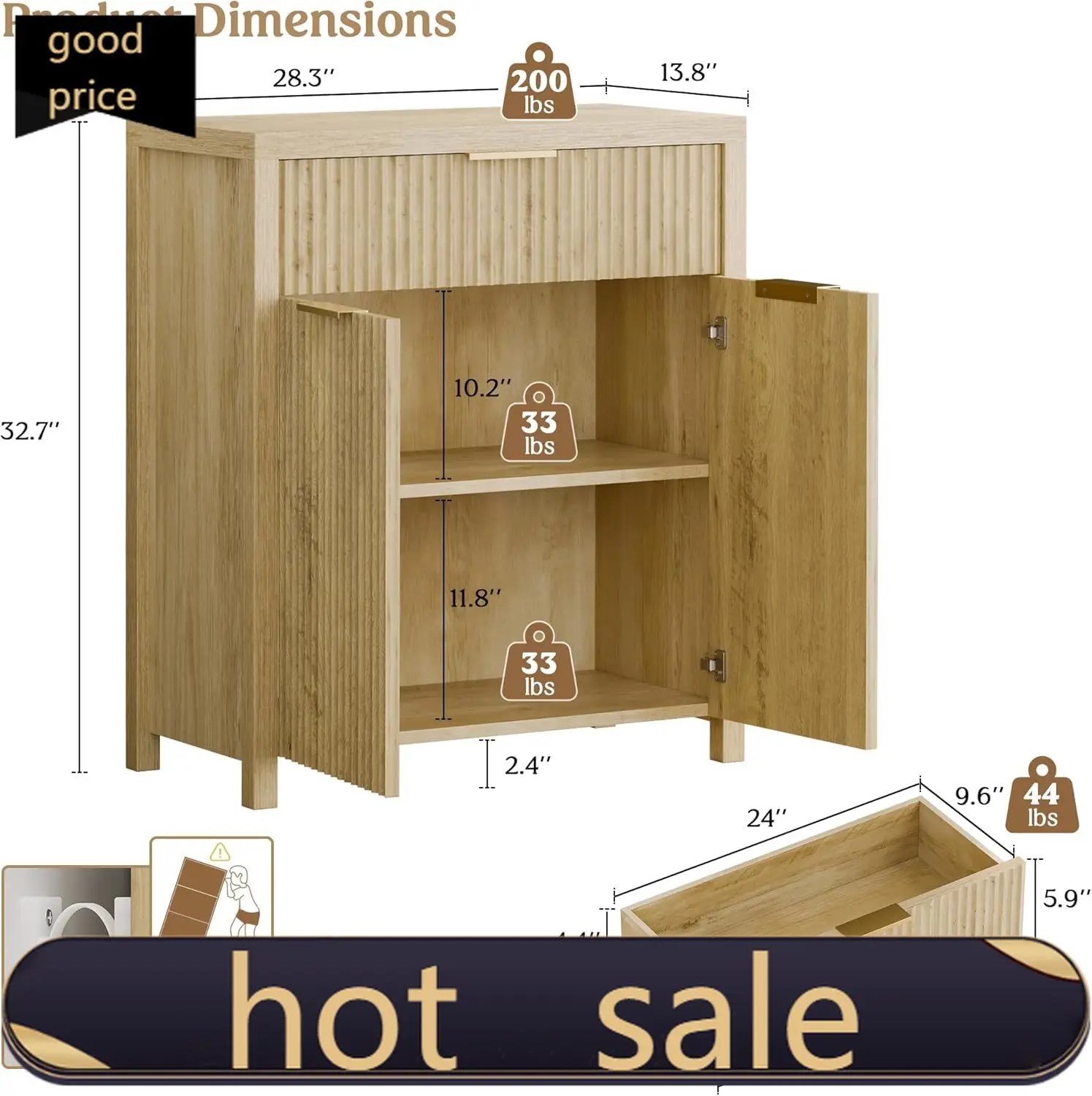hot-sallingFluted Buffet Cabinet with Storage Sideboard Cabinet Adjustable Shelves for Kitchen Living Room, Kitchen, Entryway
hot-sallingFluted Buffet Cabinet with Storage Sideboard Cabinet Adjustable Shelves for Kitchen Living Room, Kitchen, Entryway