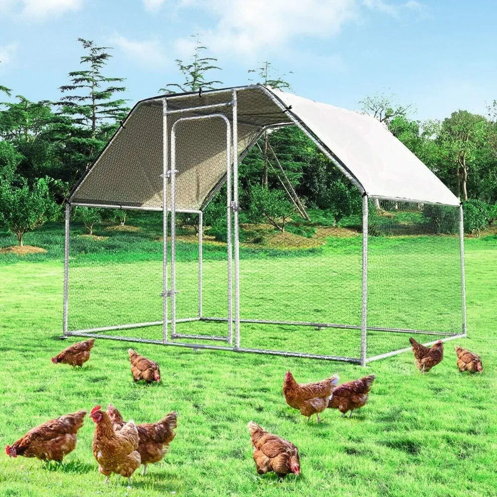 9.2ft Large Metal Chicken Coop, Walk-in Chicken Coops Hen Run House Shade Cage with Waterproof and Sun Protection Cover for Out
9.2ft Large Metal Chicken Coop, Walk-in Chicken Coops Hen Run House Shade Cage with Waterproof and Sun Protection Cover for Out