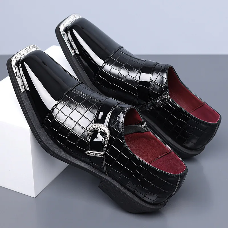 Men's Casual Leather Shoe Fashion Square Toe Designer Shoes High Quality Patent Leather Business Formal Shoes Mens Wedding Shoes
Men's Casual Leather Shoe Fashion Square Toe Designer Shoes High Quality Patent Leather Business Formal Shoes Mens Wedding Shoes