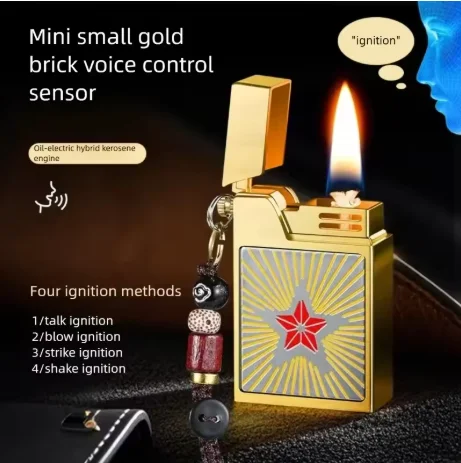 2026 New Mini Small Square Cool Voice Controlled Kerosine Lighter with Four Ignition Methods, Retro Black Technology Lighter
2026 New Mini Small Square Cool Voice Controlled Kerosine Lighter with Four Ignition Methods, Retro Black Technology Lighter