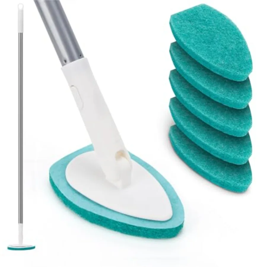 Shower Scrubber with Long Handle 47'' Bathtub Scrub Brush Bathroom Tub and Tile Cleaning Tool with 6 Refill Pads
Shower Scrubber with Long Handle 47'' Bathtub Scrub Brush Bathroom Tub and Tile Cleaning Tool with 6 Refill Pads