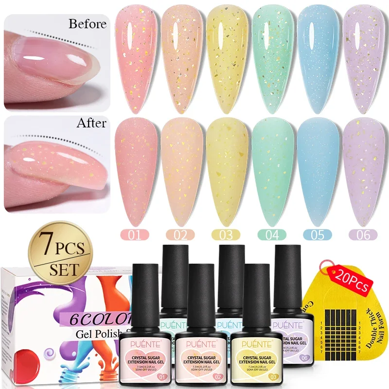 6 шт./компл. Hema Free Extension гель-лак для ногтей Soak Off Crystal Sugar Colors Блестящие блестки Builder Гель-лак для ногтей для маникюра
6 шт./компл. Hema Free Extension гель-лак для ногтей Soak Off Crystal Sugar Colors Блестящие блестки Builder Гель-лак для ногтей для маникюра