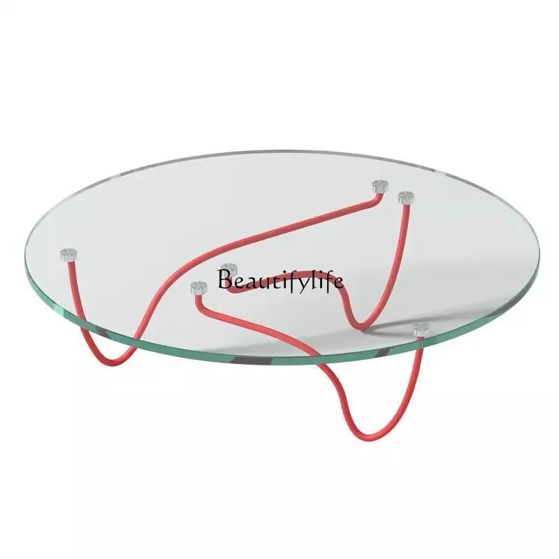 Nordic design glass coffee table living room household small apartment minimalist oval creative clothing store table
Nordic design glass coffee table living room household small apartment minimalist oval creative clothing store table