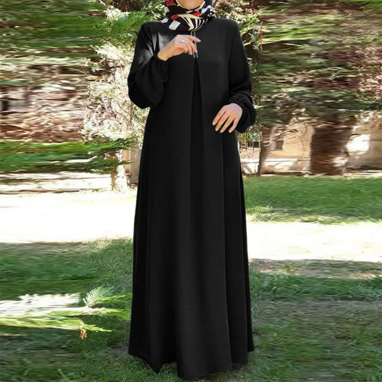 Islamic Women Eid Muslim Dress Long Sleeves Round Neck Jubba Thobe Musulmane Arabian Traditional Kaftan Prayer Clothes
Islamic Women Eid Muslim Dress Long Sleeves Round Neck Jubba Thobe Musulmane Arabian Traditional Kaftan Prayer Clothes