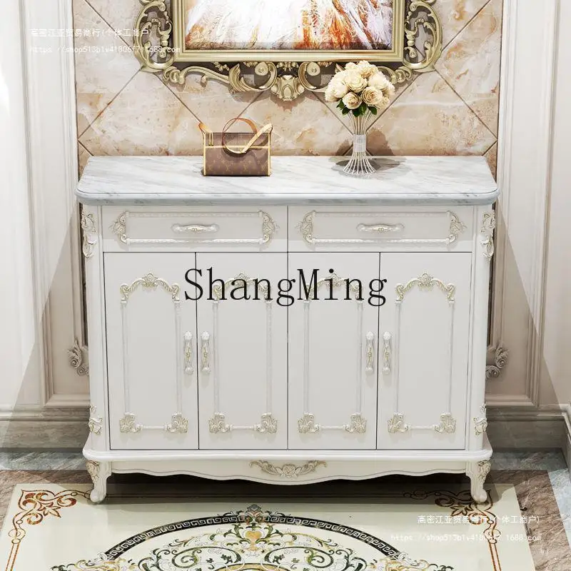 FG entrance large-capacity three-door shoe cabinet ivory white pastoral white carved simple entrance foyer cabinet
FG entrance large-capacity three-door shoe cabinet ivory white pastoral white carved simple entrance foyer cabinet
