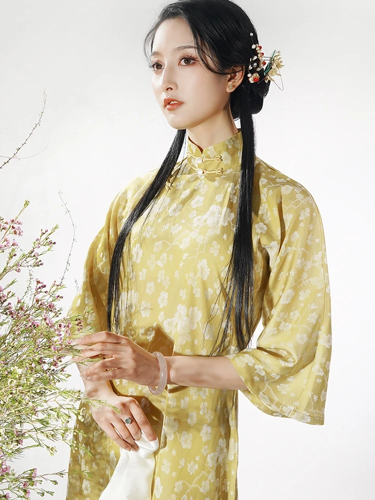 1930 Chinese Dress QiPao Oriental Style Dresse Chinese Style Cheongsam Wide-sleeved Jacket-Blouse Loose Elegant Party Dress
1930 Chinese Dress QiPao Oriental Style Dresse Chinese Style Cheongsam Wide-sleeved Jacket-Blouse Loose Elegant Party Dress