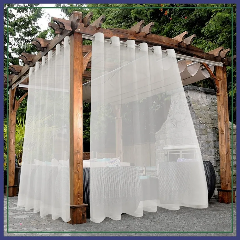 Waterproof Sheer Curtains for Patio 2 Panels Grommet Voile 100x108 Beige
Waterproof Sheer Curtains for Patio 2 Panels Grommet Voile 100x108 Beige