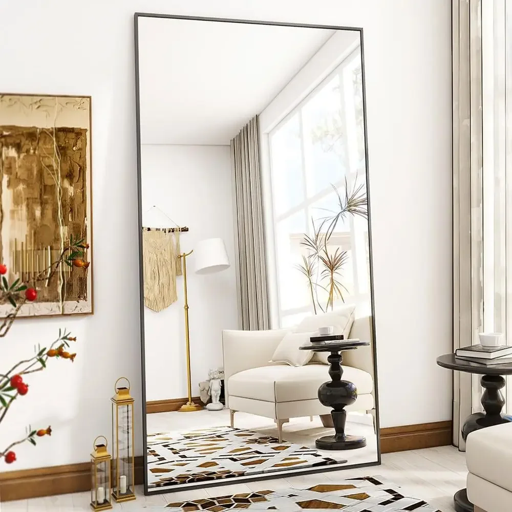Large ull Length Mirror 78" x 35" - Shatterproo Huge loor ull Body Mirror with Metal e, reestanding, Wall Mounted, or Wall Leani
Large ull Length Mirror 78" x 35" - Shatterproo Huge loor ull Body Mirror with Metal e, reestanding, Wall Mounted, or Wall Leani