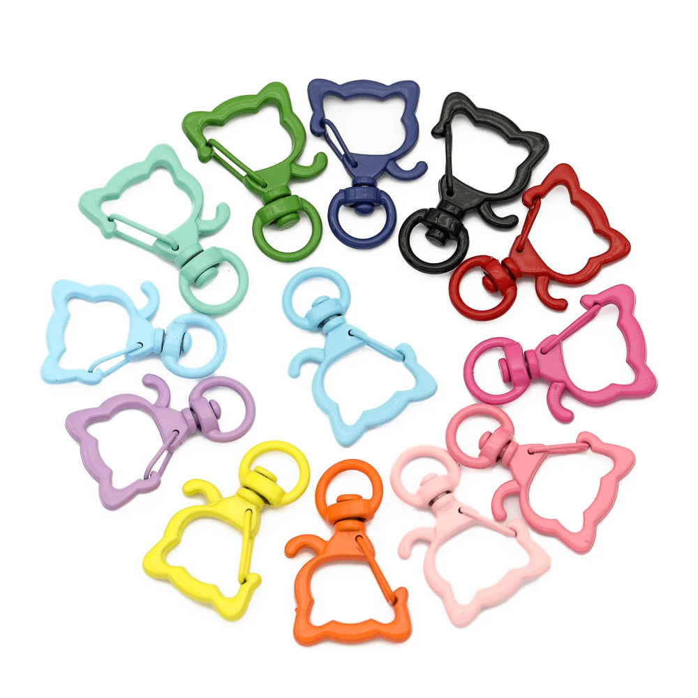 10pcs/lot Candy Colors Cute Cat Shape Lobster Keychain Lobster Clasp Hooks Key Circle for Key Ring Clasp DIY Making
10pcs/lot Candy Colors Cute Cat Shape Lobster Keychain Lobster Clasp Hooks Key Circle for Key Ring Clasp DIY Making
