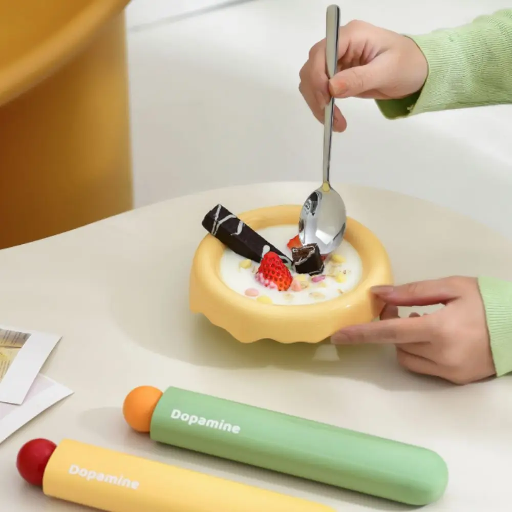 Dopamine Style Camping Cutlery Set With Storage Box Cute Student Flatware Set Built-in Silent Slot Chopstick Spoon School
Dopamine Style Camping Cutlery Set With Storage Box Cute Student Flatware Set Built-in Silent Slot Chopstick Spoon School