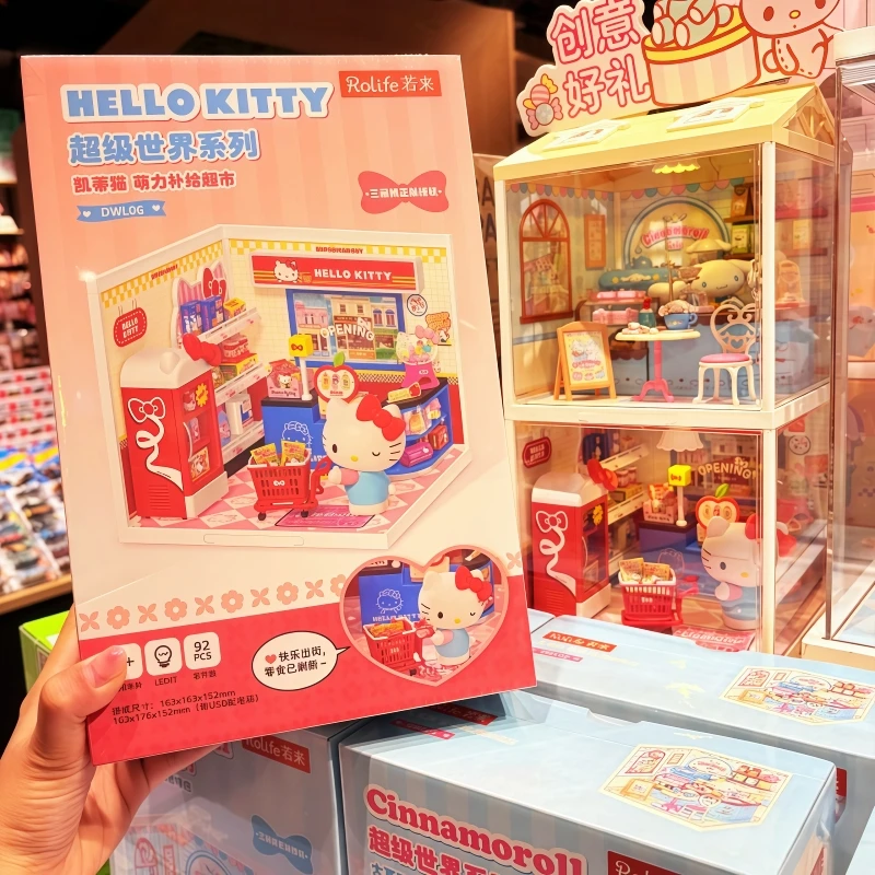 Rolife Sanrio Super World Series Buckle Assembly Hello Kitty Cinnamoroll Room Lighting Model Desktop Decoration Gift Kuromi
Rolife Sanrio Super World Series Buckle Assembly Hello Kitty Cinnamoroll Room Lighting Model Desktop Decoration Gift Kuromi