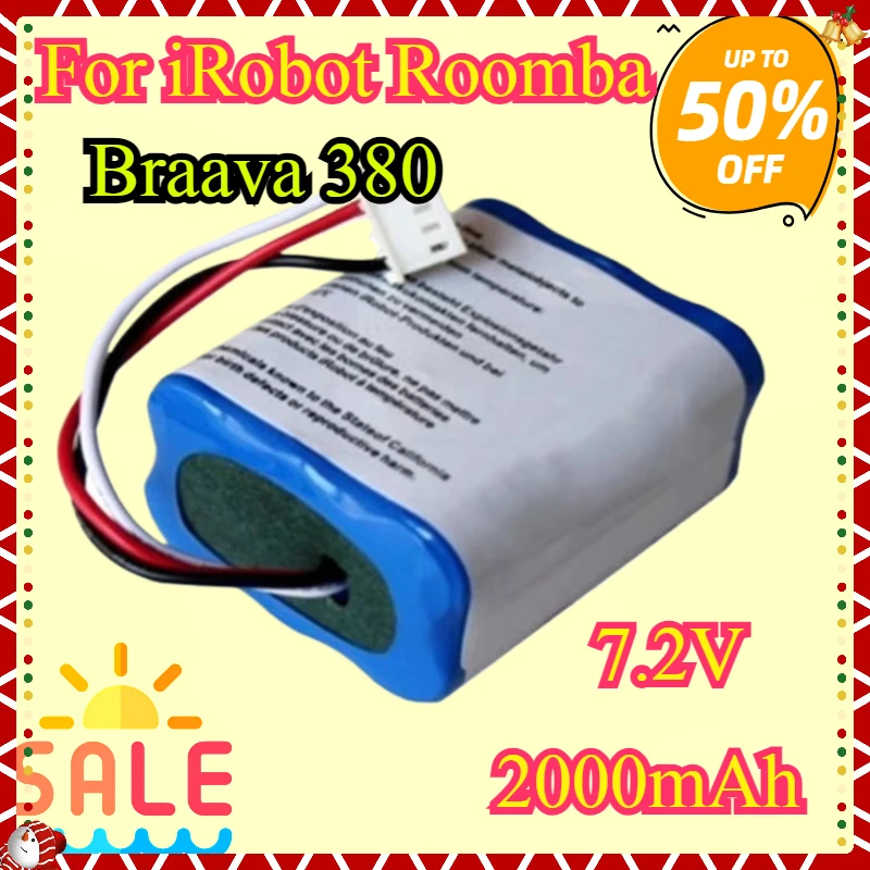 New High Quality Sweeper Replacment Battery for IRobot Roomba Braava 380 380t 381 390T MINT 5200C 5200 2000mAh
New High Quality Sweeper Replacment Battery for IRobot Roomba Braava 380 380t 381 390T MINT 5200C 5200 2000mAh