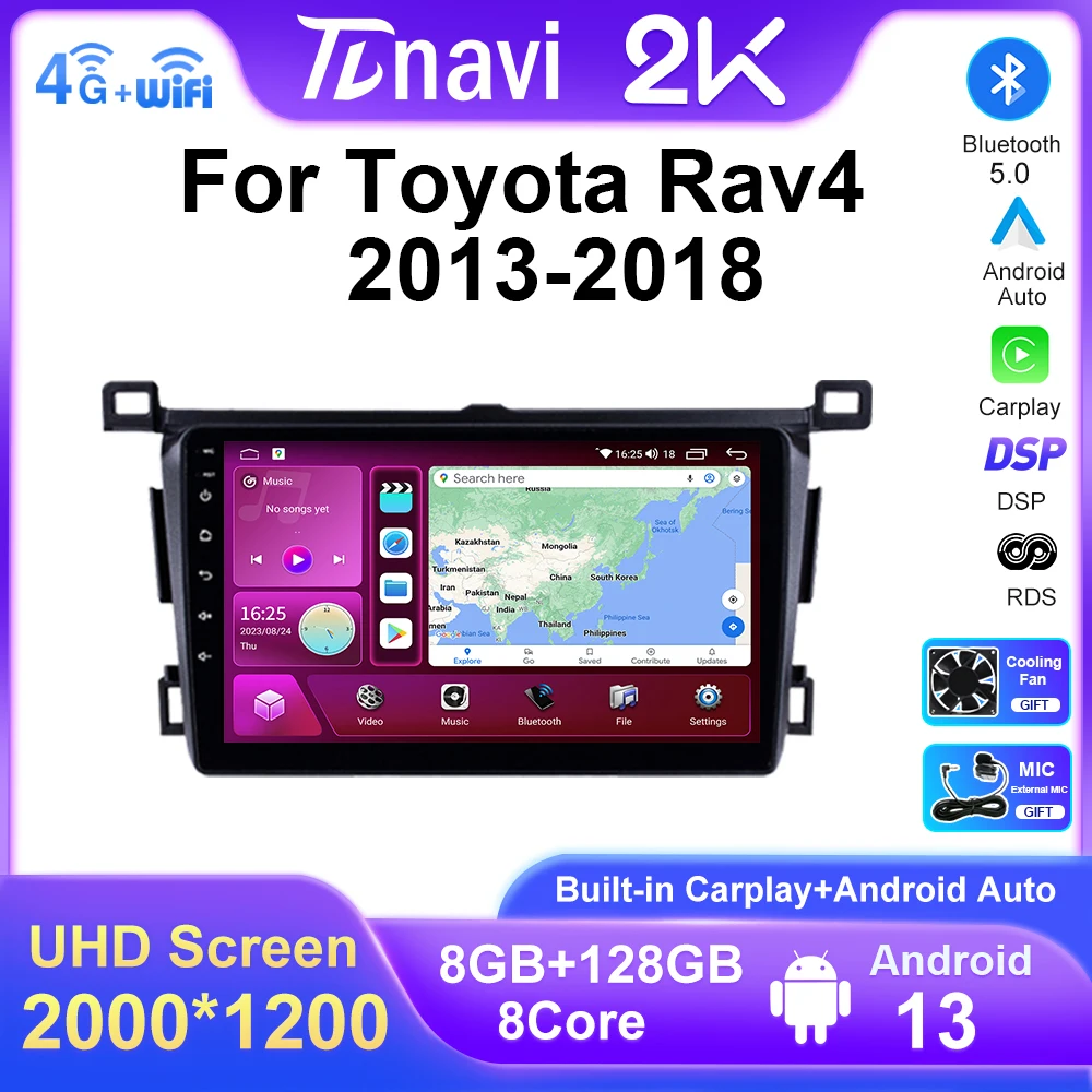 9 Inch Bluetooth Car Stereo Multimedia Player For Toyota RAV 4 RAV4 2013 - 2018 Android 13 Auto Radio GPS Navi System Head Unit
9 Inch Bluetooth Car Stereo Multimedia Player For Toyota RAV 4 RAV4 2013 - 2018 Android 13 Auto Radio GPS Navi System Head Unit
