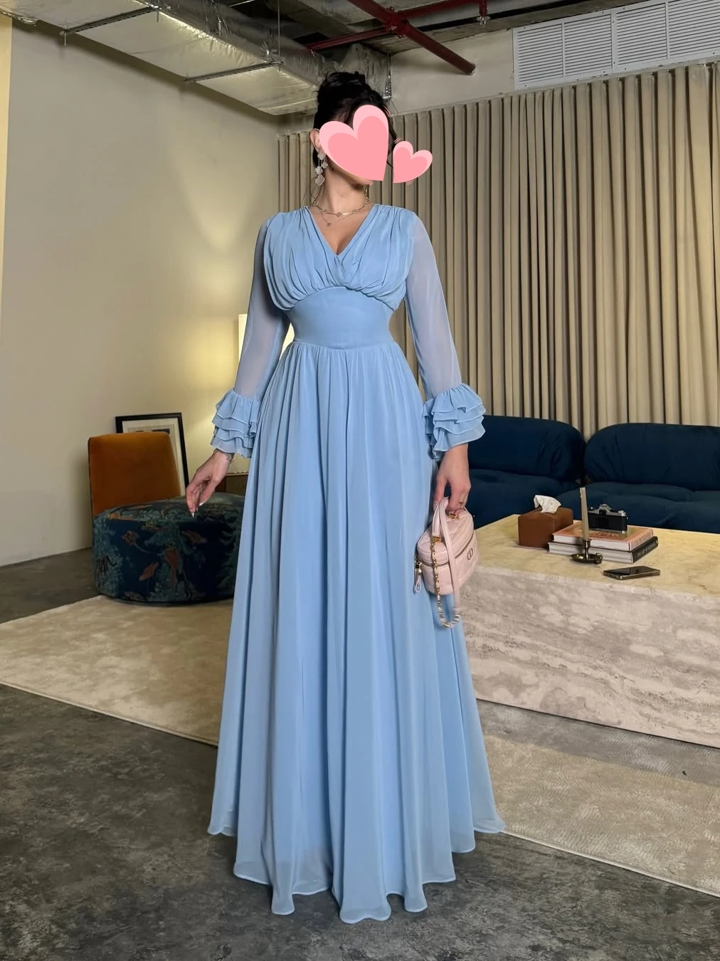 Other Shore Elegant Vintage Sweet Blue Chiffon V-Neck Summer Ruffle Customized Formal Occasion Prom Dress Evening Party Gowns
Other Shore Elegant Vintage Sweet Blue Chiffon V-Neck Summer Ruffle Customized Formal Occasion Prom Dress Evening Party Gowns