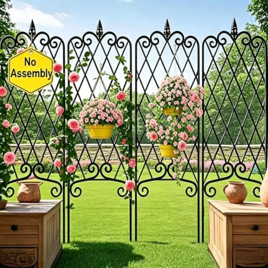 4 Pack 47" x 16" Garden Trellis for Climbing Plants Outdoor Metal Garden Fencing Decorative Plant Trellis Vegetables and Rose T
4 Pack 47" x 16" Garden Trellis for Climbing Plants Outdoor Metal Garden Fencing Decorative Plant Trellis Vegetables and Rose T