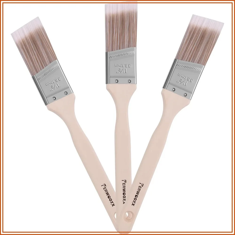 1.5IN Stain Brushes for Painting Walls, Touch-Ups, Furniture & Fence Staining, Wooden Handle, 3-Pack
1.5IN Stain Brushes for Painting Walls, Touch-Ups, Furniture & Fence Staining, Wooden Handle, 3-Pack