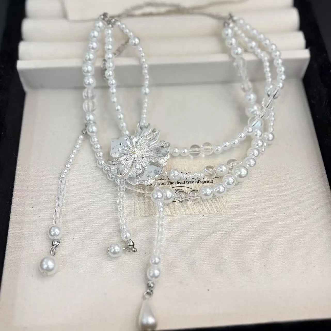 2026 New Pearl Necklace Multiple Layers Waterdop Pearl Tassels Flower Crystal Trendy Choker for Women Girl Jewelry
2026 New Pearl Necklace Multiple Layers Waterdop Pearl Tassels Flower Crystal Trendy Choker for Women Girl Jewelry