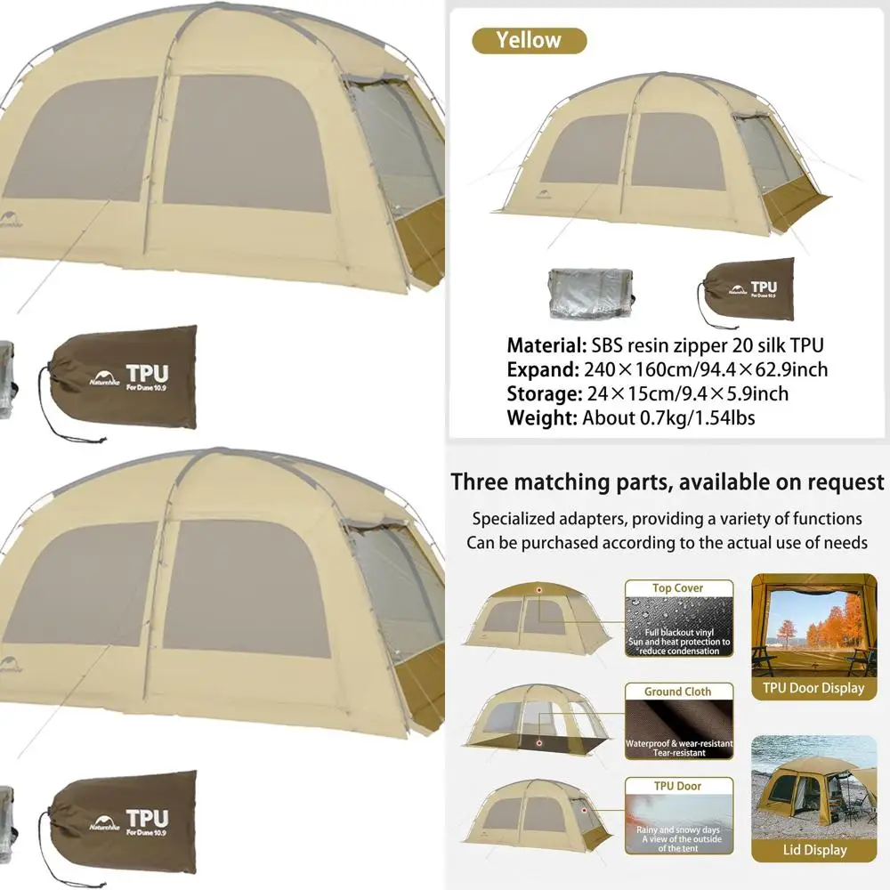 Naturehike Dune 4-Season Tent: 117 sq ft Waterproof, 2-4 Person, Large Family Camping Tent with Stove Jack
Naturehike Dune 4-Season Tent: 117 sq ft Waterproof, 2-4 Person, Large Family Camping Tent with Stove Jack