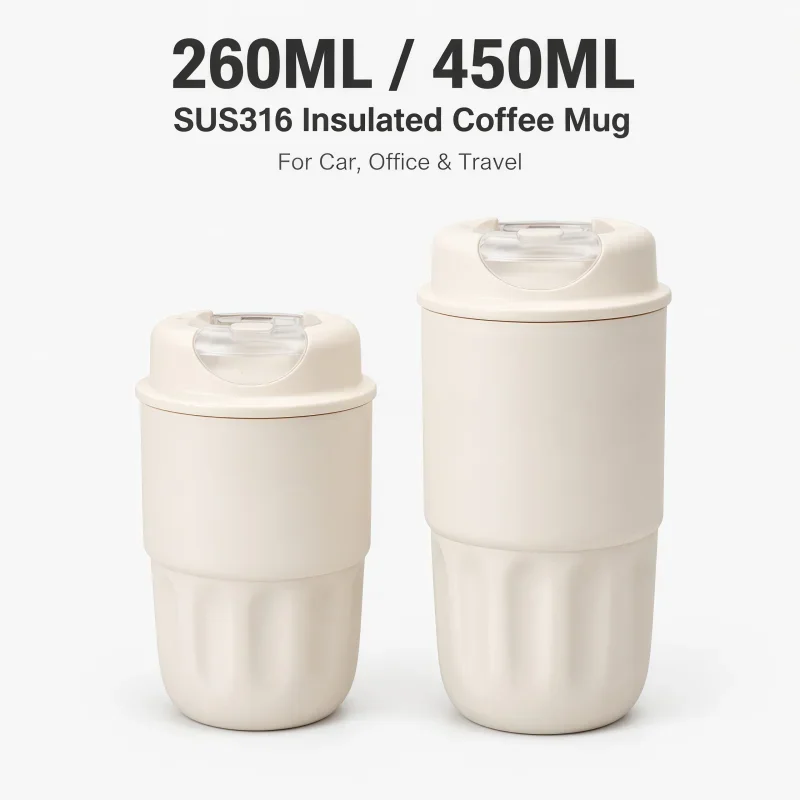 260ML 450ML SUS316 Thermal Coffee Mug Leakproof Portable Travel Tumbler with Lid Stainless Steel Cup for Car Work Hot Cold Drink
260ML 450ML SUS316 Thermal Coffee Mug Leakproof Portable Travel Tumbler with Lid Stainless Steel Cup for Car Work Hot Cold Drink