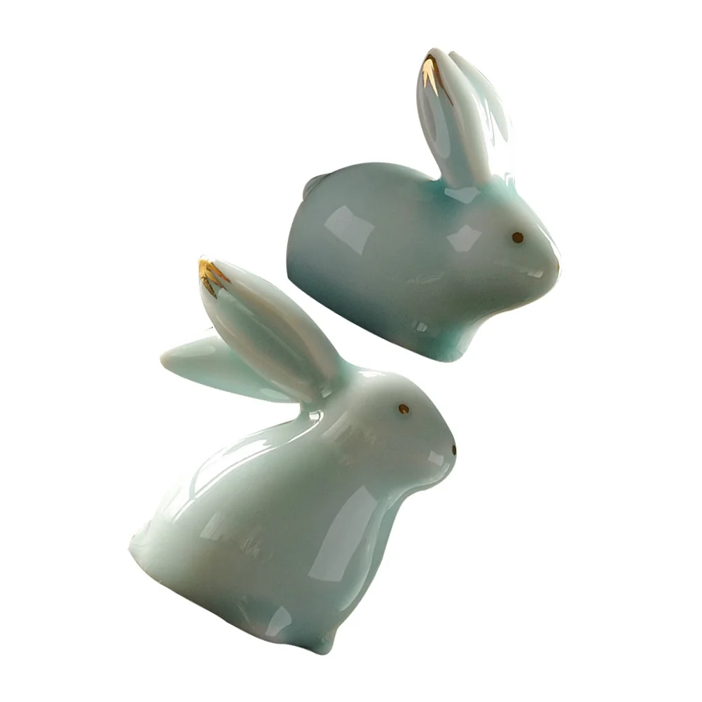 2Pcs Ceramic Bunny Tea Pet Miniatures Cute Rabbit Desktop Decoration Small Craft Animal for Home Micro Landscape
2Pcs Ceramic Bunny Tea Pet Miniatures Cute Rabbit Desktop Decoration Small Craft Animal for Home Micro Landscape