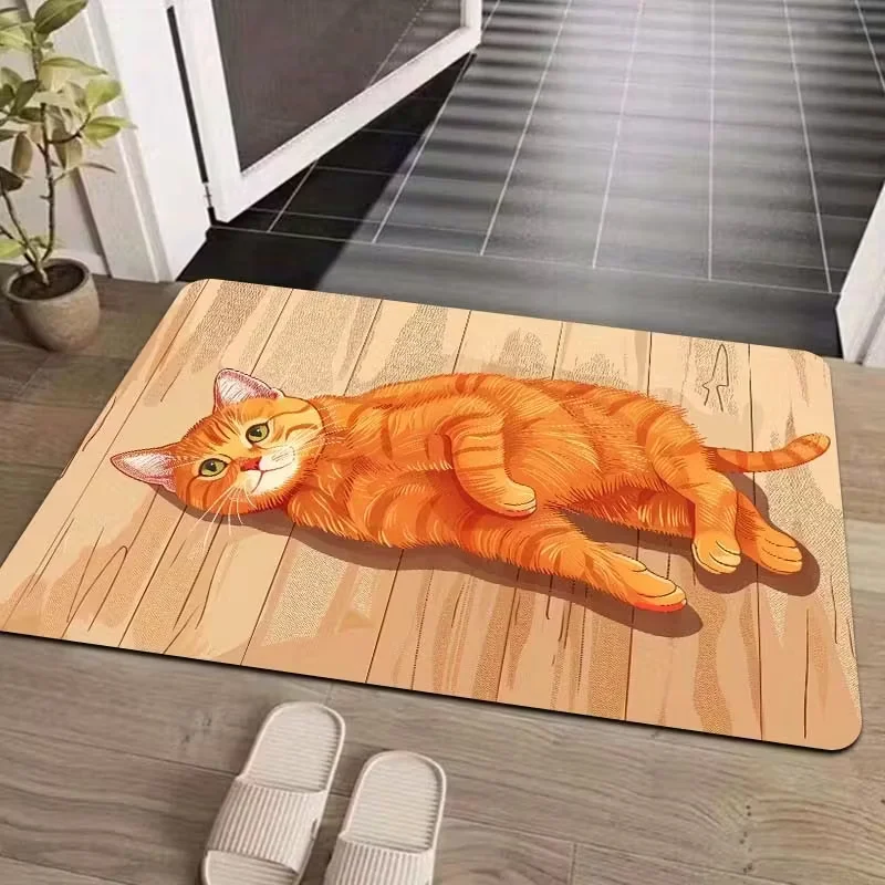 Orange Cat Doormat Cute Cat Welcome Mat Entryway Non-Slip Warm Tone Carpet Indoor Outdoor Non-Slip Rug for Hallway Living Room
Orange Cat Doormat Cute Cat Welcome Mat Entryway Non-Slip Warm Tone Carpet Indoor Outdoor Non-Slip Rug for Hallway Living Room