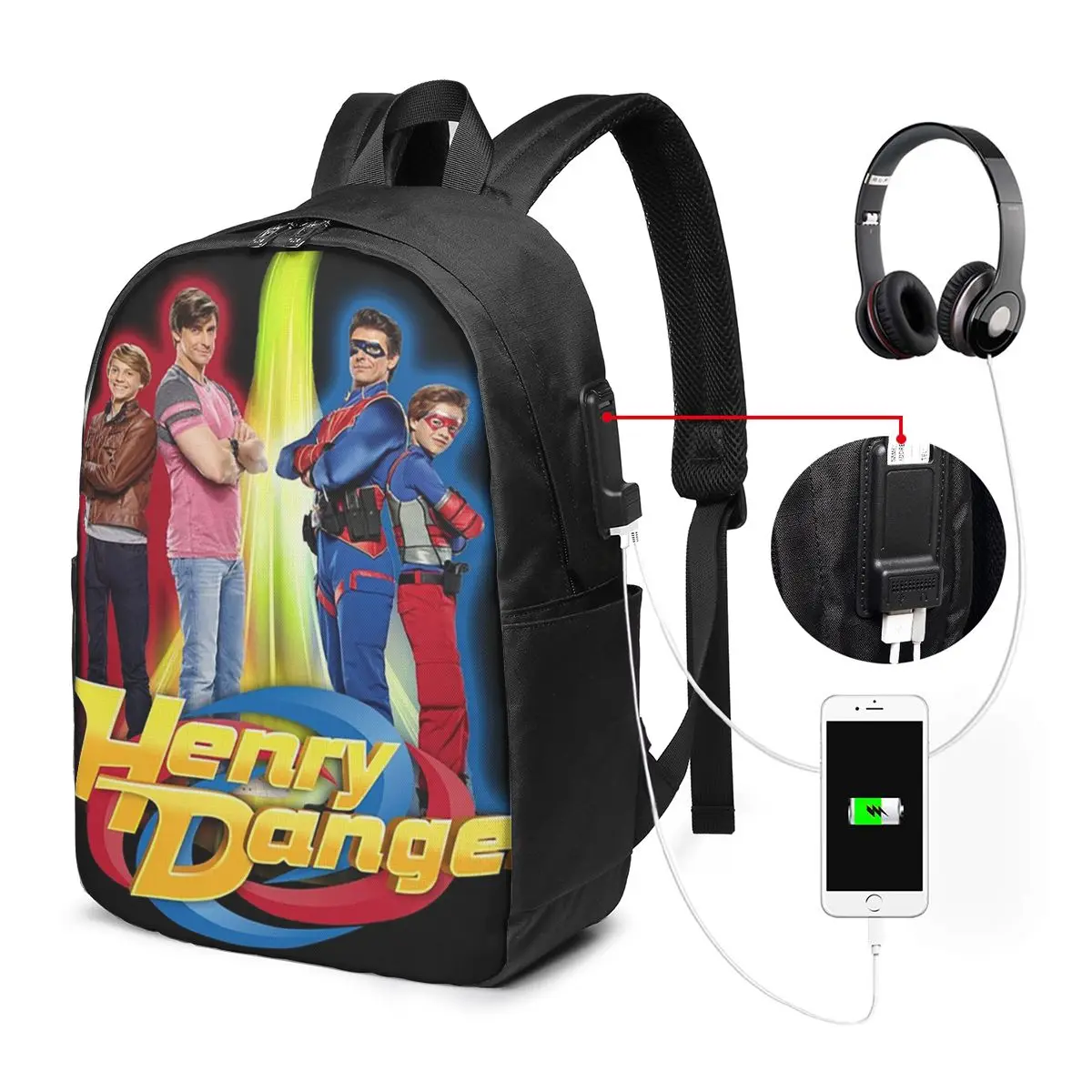Henry Danger Secret Identities BackpackTravel Notebook Bag ComputerCollege Student School Bag Laptop Shoulder Bags for Men Women
Henry Danger Secret Identities BackpackTravel Notebook Bag ComputerCollege Student School Bag Laptop Shoulder Bags for Men Women