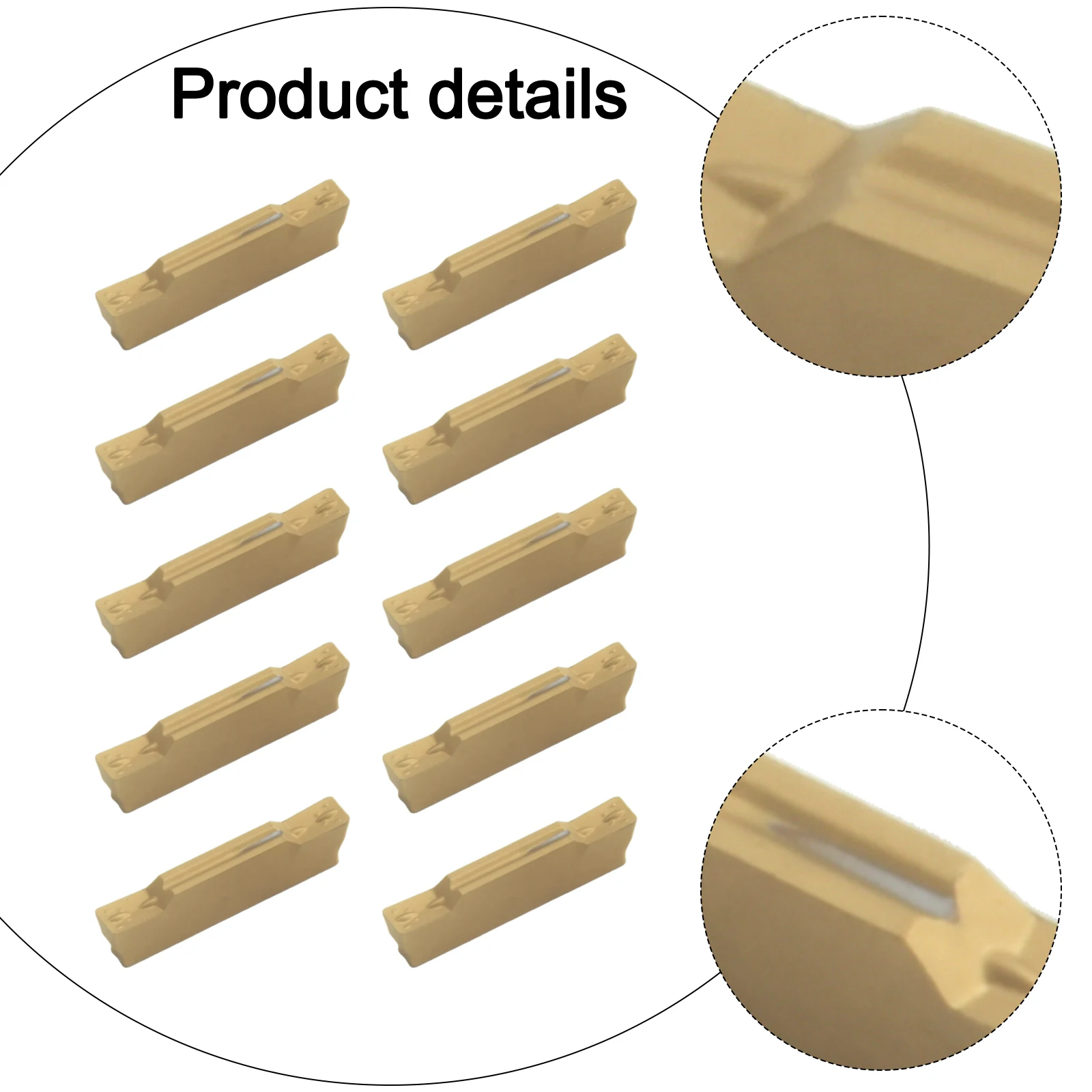 For Grooving Operations Aluminum Cutting Balanced Design Central Breaker Design Copper Cutting 10pcs Carbide Inserts For Lathe
For Grooving Operations Aluminum Cutting Balanced Design Central Breaker Design Copper Cutting 10pcs Carbide Inserts For Lathe