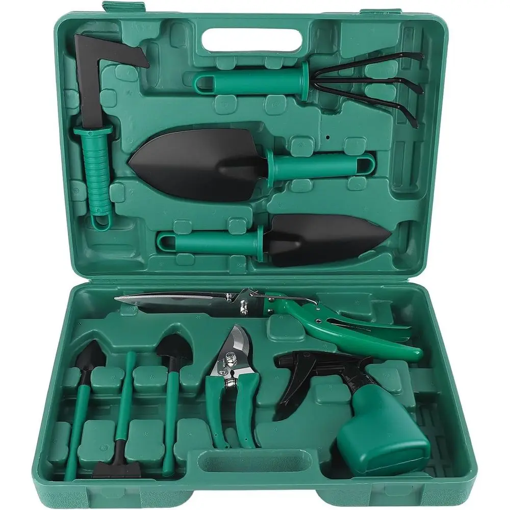 10-Piece Garden Tool Set with Ergonomic Design and Durable Organizer Box for Men, Women, and Families
10-Piece Garden Tool Set with Ergonomic Design and Durable Organizer Box for Men, Women, and Families