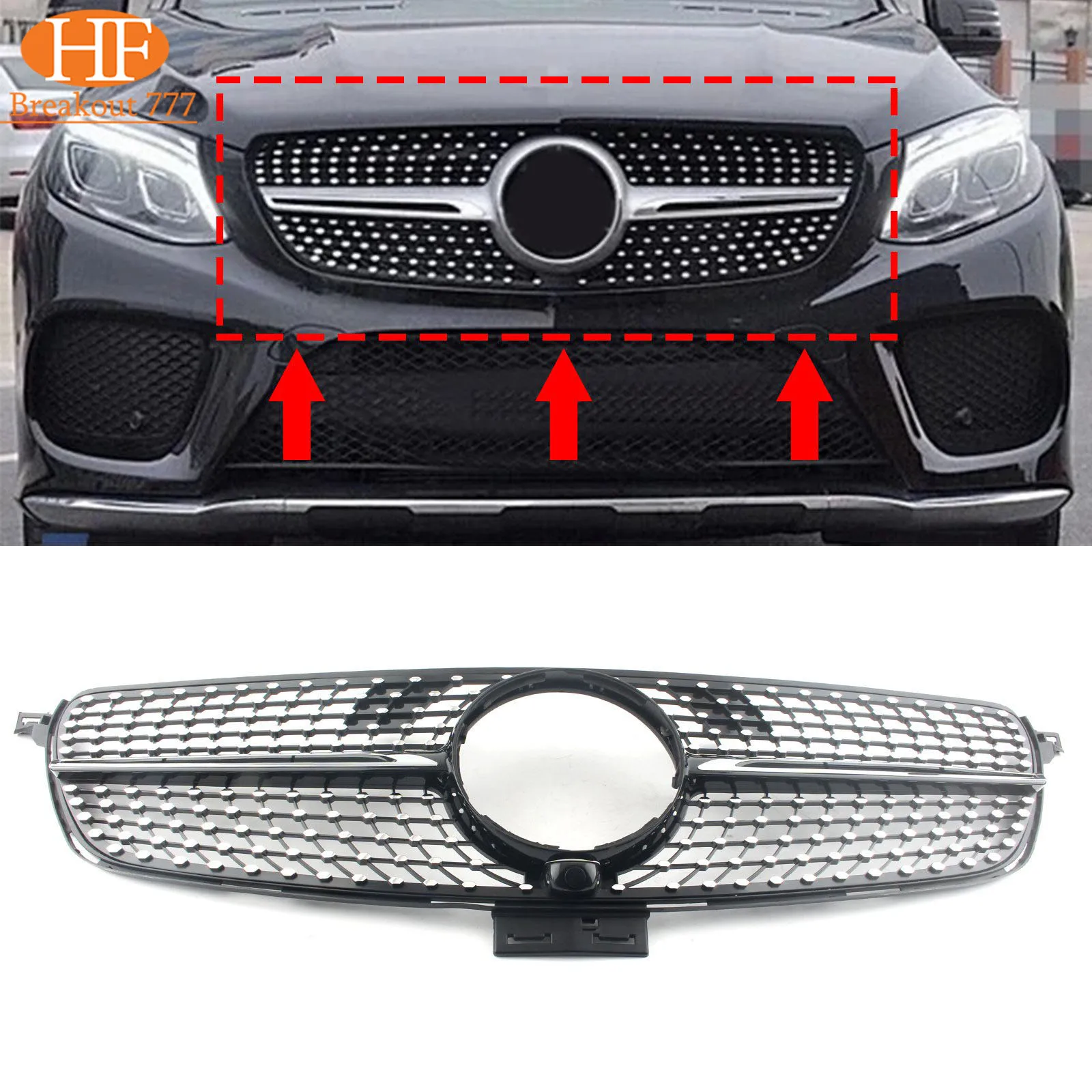 Front Bumper Grille For Mercedes Benz ML-Class W166 2016-2019 Diamond Style Front Hood Grille Racing Grill
Front Bumper Grille For Mercedes Benz ML-Class W166 2016-2019 Diamond Style Front Hood Grille Racing Grill