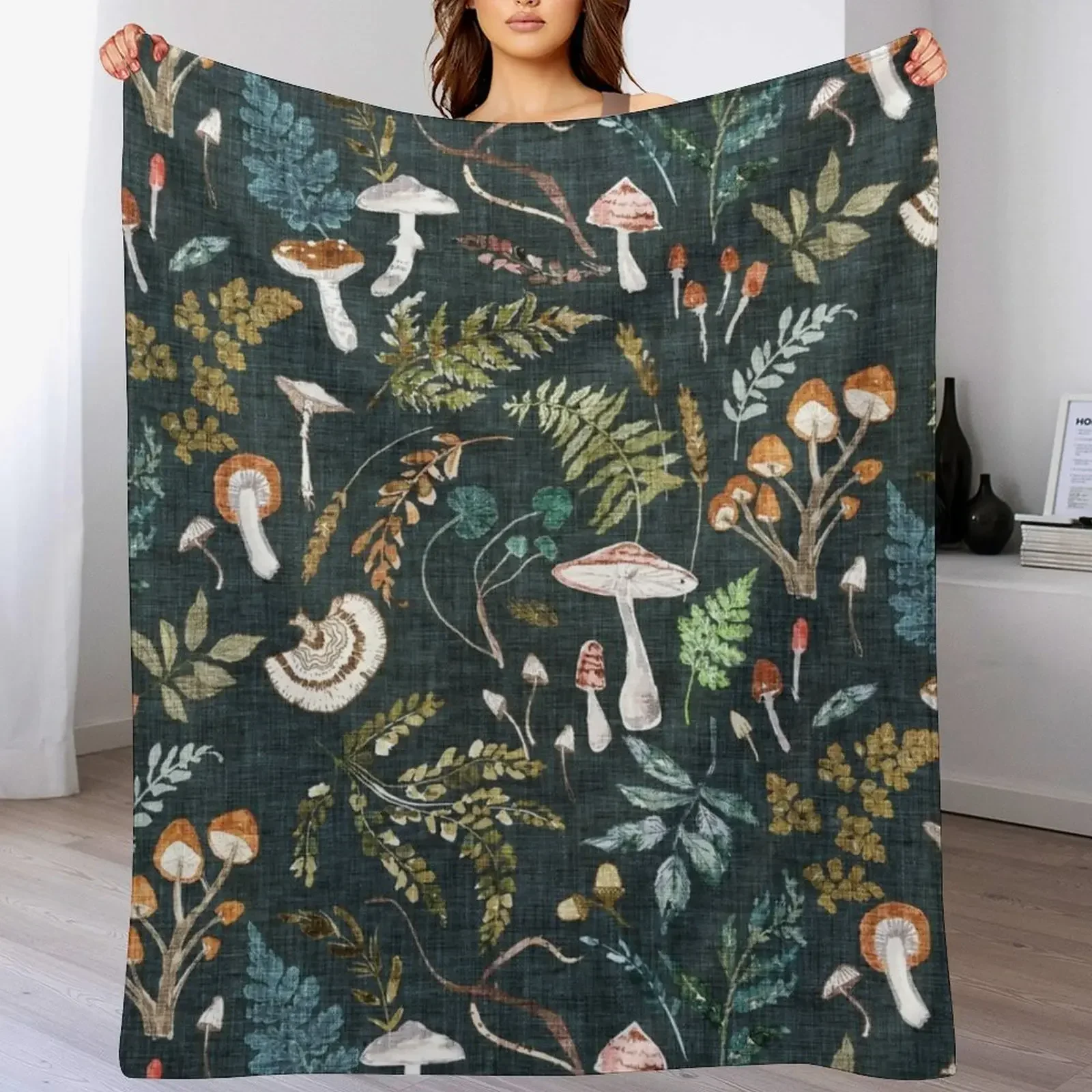 Mushroom Grove (midnight) Throw Blanket Soft Sherpa Fleece Warm Blanket for Winter
Mushroom Grove (midnight) Throw Blanket Soft Sherpa Fleece Warm Blanket for Winter