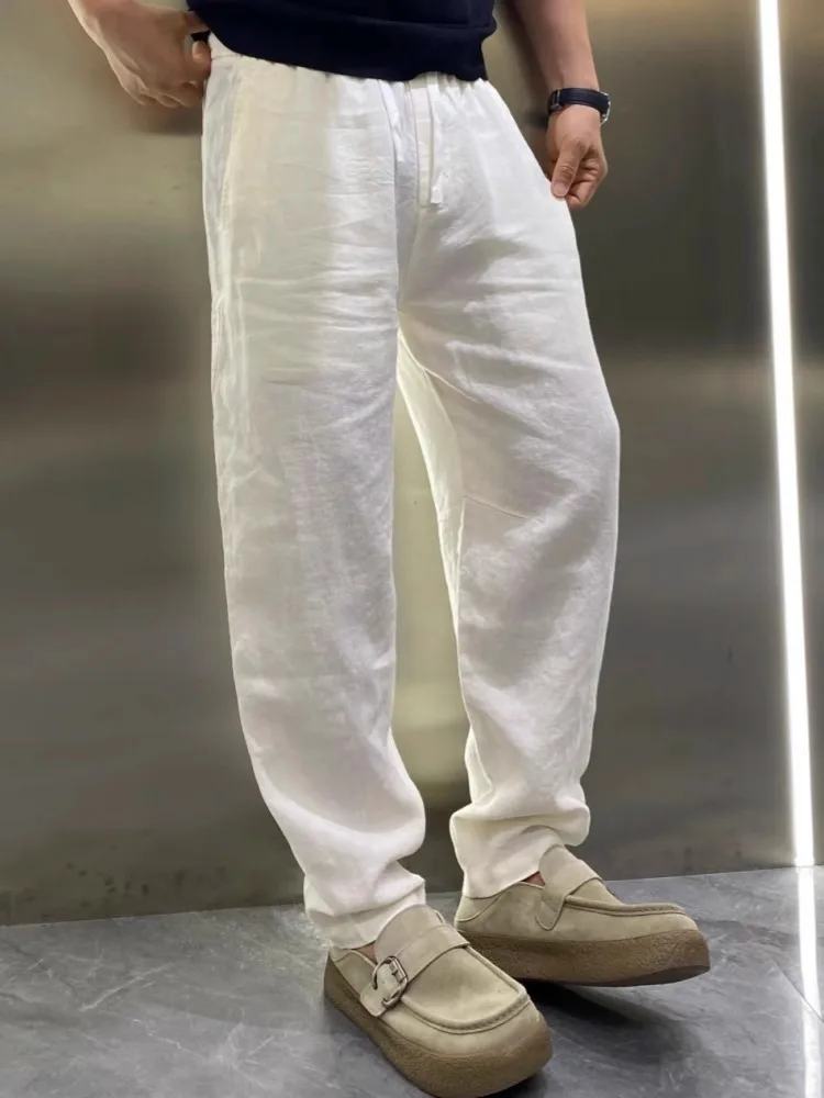 Lightweight Linen Men's Casual Pants Loose Fit Breathable Cool Summer Straight Leg Pants Fashionable Urban Style Pocket Detail
Lightweight Linen Men's Casual Pants Loose Fit Breathable Cool Summer Straight Leg Pants Fashionable Urban Style Pocket Detail