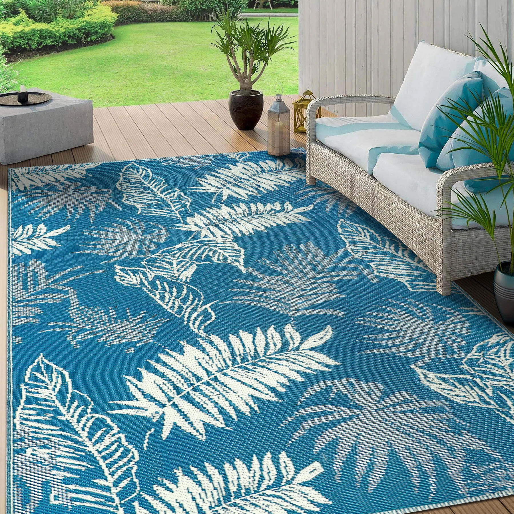 9‘x12' Outdoor Rug Waterproof Recycled Plastic Straw Rug Patio Rug Indoor Outdoor Carpet for Patio Deck Camping RV Beach
9‘x12' Outdoor Rug Waterproof Recycled Plastic Straw Rug Patio Rug Indoor Outdoor Carpet for Patio Deck Camping RV Beach