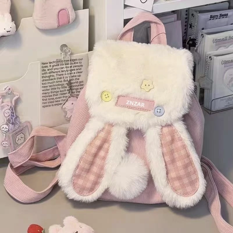 Cute Pink Plush Rabbit Backpack for Girls Outdoor Travel Children's Backpack 2026 New Style Daily Use Zipper Closure
Cute Pink Plush Rabbit Backpack for Girls Outdoor Travel Children's Backpack 2026 New Style Daily Use Zipper Closure