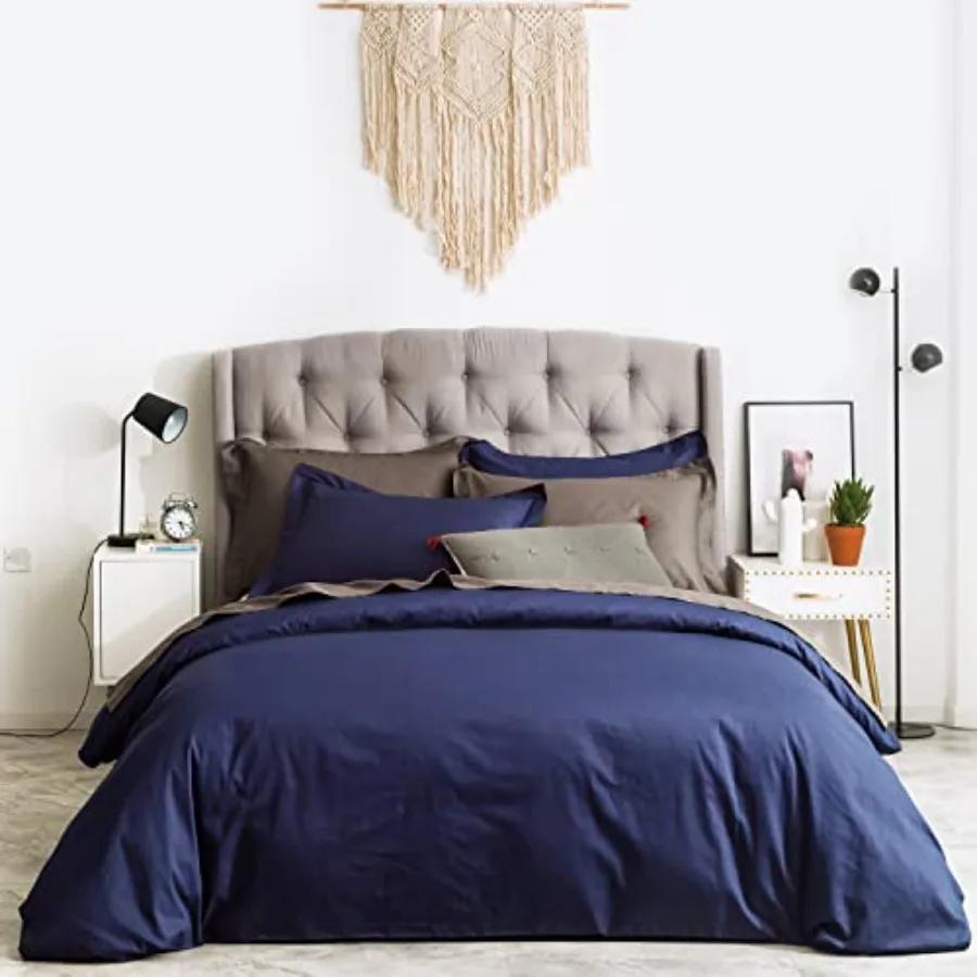 Duvet Cover 100% Cotton 3 Pcs Set 1 Duvet Cover with Zipper Ties 2 Pillow Shams Classic Hotel Collection Dark Bedding Set Soft
Duvet Cover 100% Cotton 3 Pcs Set 1 Duvet Cover with Zipper Ties 2 Pillow Shams Classic Hotel Collection Dark Bedding Set Soft