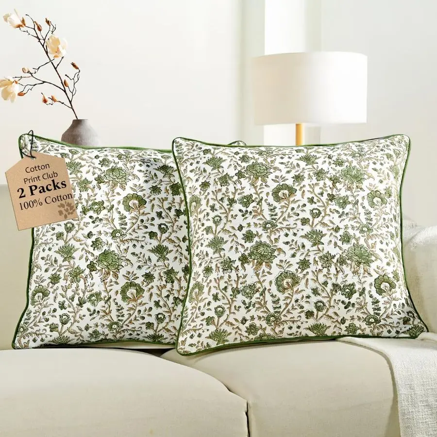 Чехлы для декоративных подушек на диван, 20x20 дюймов, 100% хлопок, в стиле бохо, милые уличные подушки для гостиной, с цветочным узором
Чехлы для декоративных подушек на диван, 20x20 дюймов, 100% хлопок, в стиле бохо, милые уличные подушки для гостиной, с цветочным узором