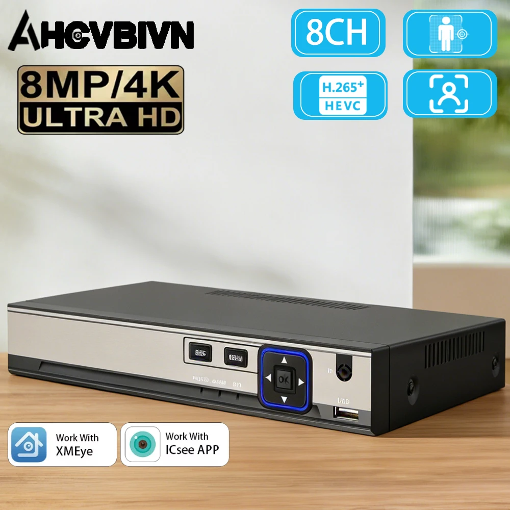 10-канальный 4K NVR видеорегистратор с ИИ-детектором лиц и движения, H.265, для 8МП IP-камер, система видеонаблюдения P2P, Xmeye
10-канальный 4K NVR видеорегистратор с ИИ-детектором лиц и движения, H.265, для 8МП IP-камер, система видеонаблюдения P2P, Xmeye