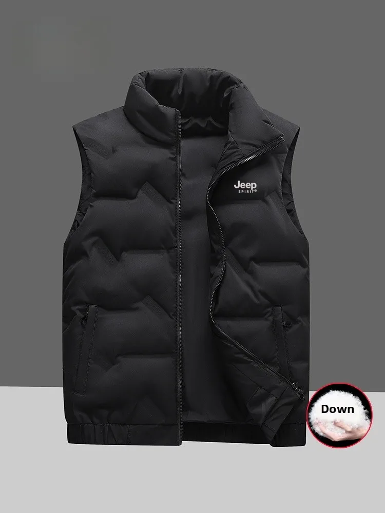 Мужской пуховый жилет, повседневная зимняя теплая ду-пуховая куртка с застежкой-молнией и воротником-стойкой, верхняя одежда, модная городская одежда
Мужской пуховый жилет, повседневная зимняя теплая ду-пуховая куртка с застежкой-молнией и воротником-стойкой, верхняя одежда, модная городская одежда
